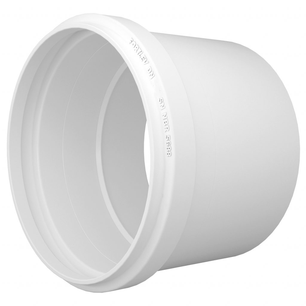 Luva Simples PVC 50mm Branca Fortlev
