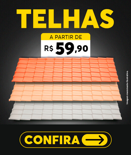 Telhas PVC a partir de R$59,90