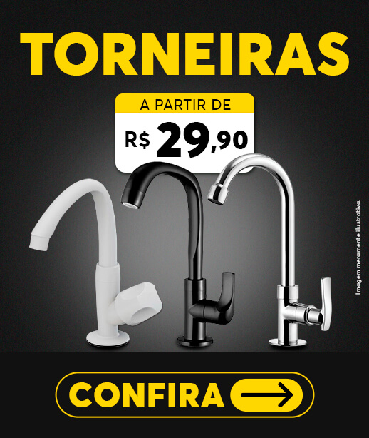 Torneiras a partir de R$29,90