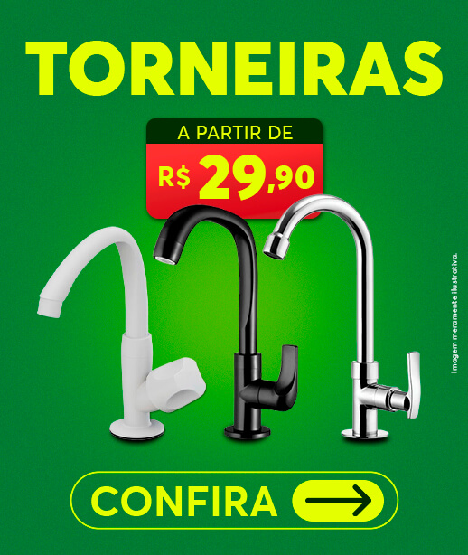 Torneiras a partir de R$29,90