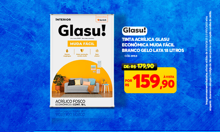Tinta Acrílica Econômica Fosca Branca