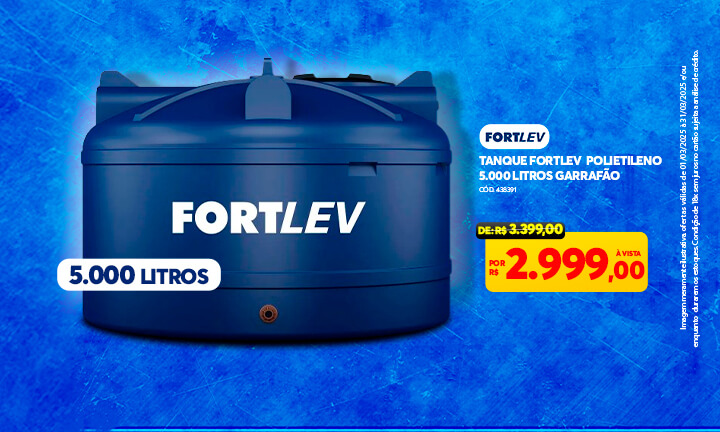 Tanque Polietileno 5.000 Litros Fortlev