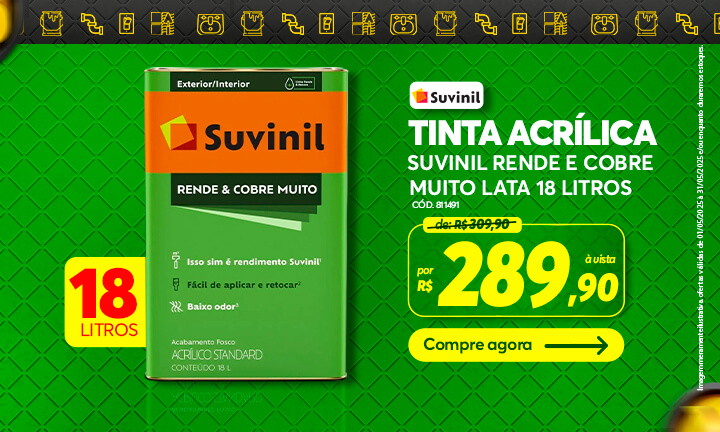 Tinta Suvinil Rende e Cobre Branco