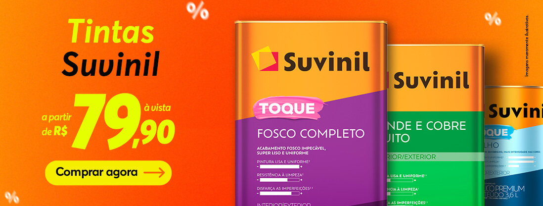 Tintas Suvinil a partir de R$79,90