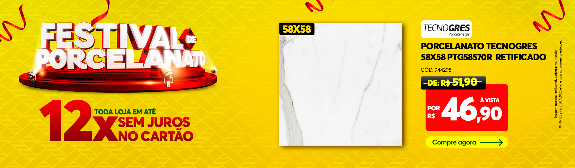 Porcelanato Tecnogres 58x58