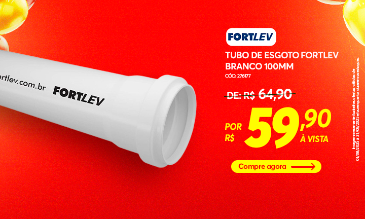 Tubo Esgoto Fortlev 100MM