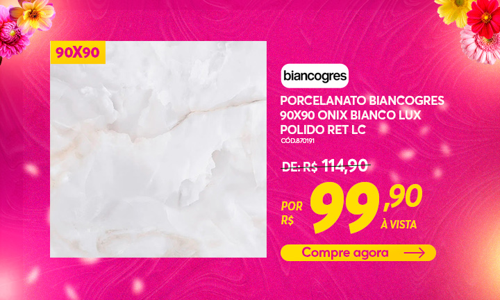 Porcelanato Biancogres Onix 90x90