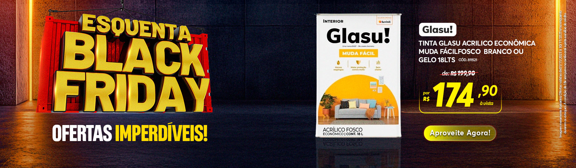 Tinta Glasu Acrílico Econômica Branco