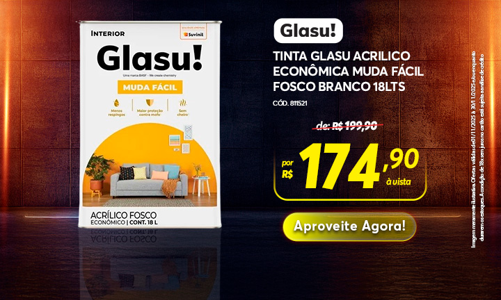 Tinta Glasu Acrílico Econômica Branco