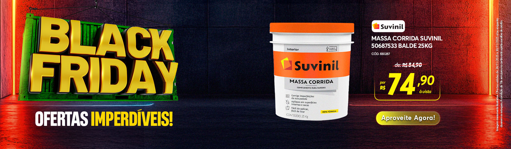 Massa Corrida Suvinil Balde 25KG